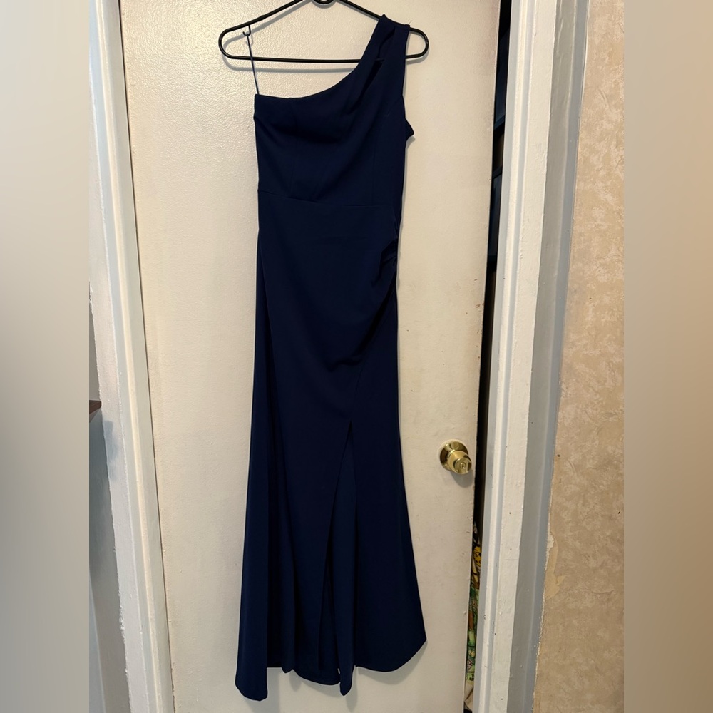WOOSEA Women’s One Shoulder Sleeveless Bodycon Mermaid Evening Cocktail Dress - Picture 3 of 7